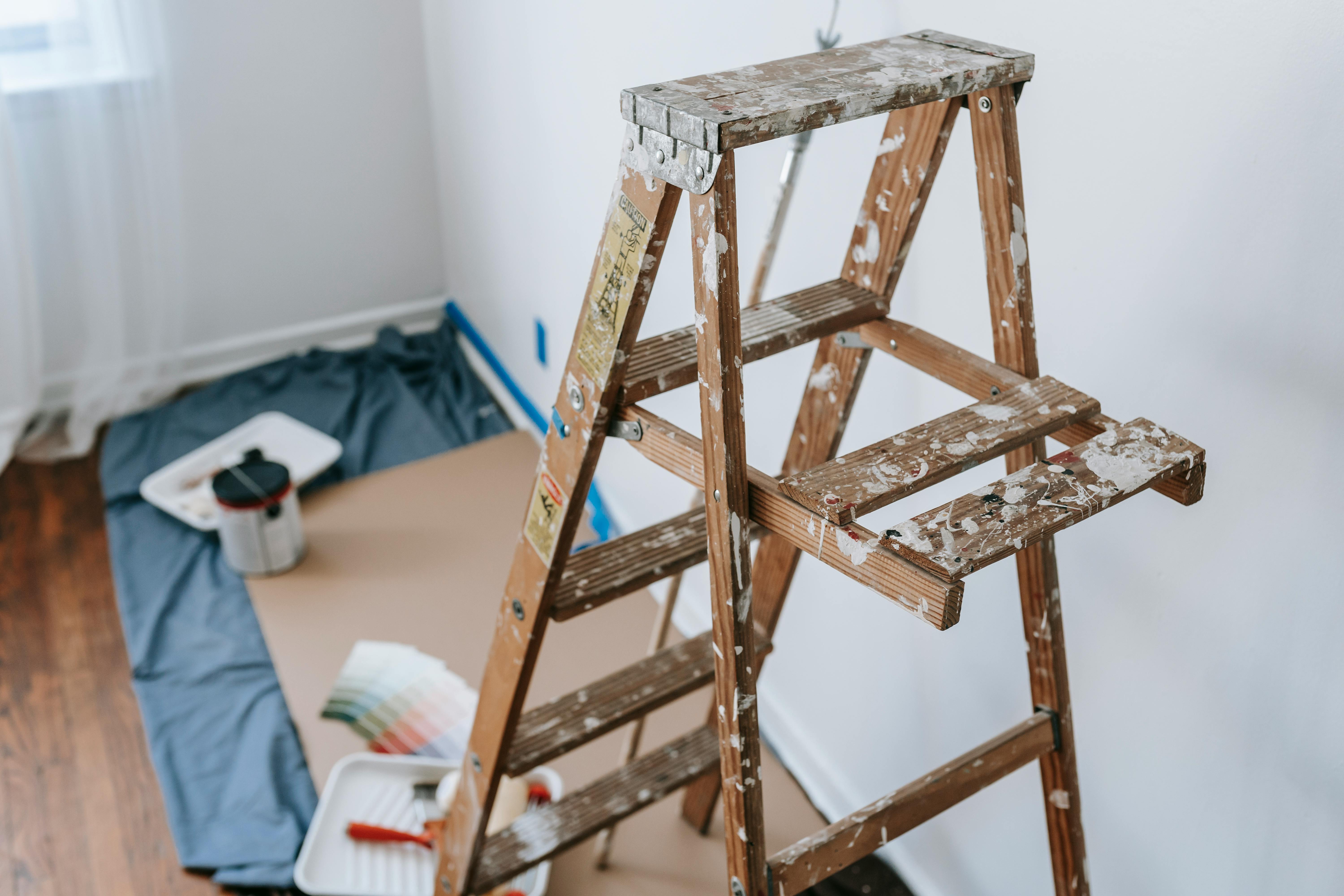 ladder, paint, home improvement
